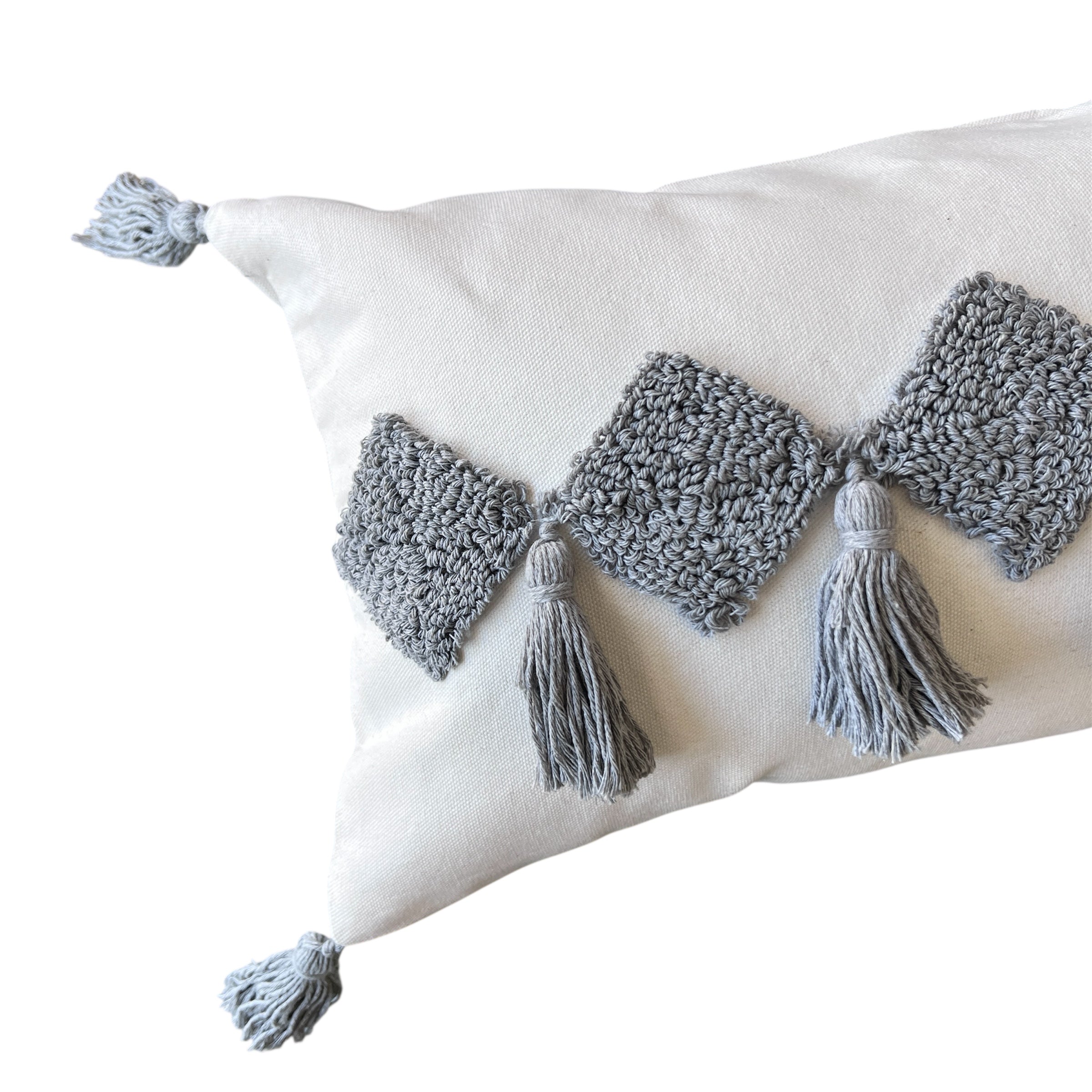 Funda de Cojín Tribu Gris Rectangular