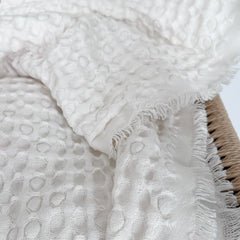 Manta Waffle Blanca Deflecado 205x150cms