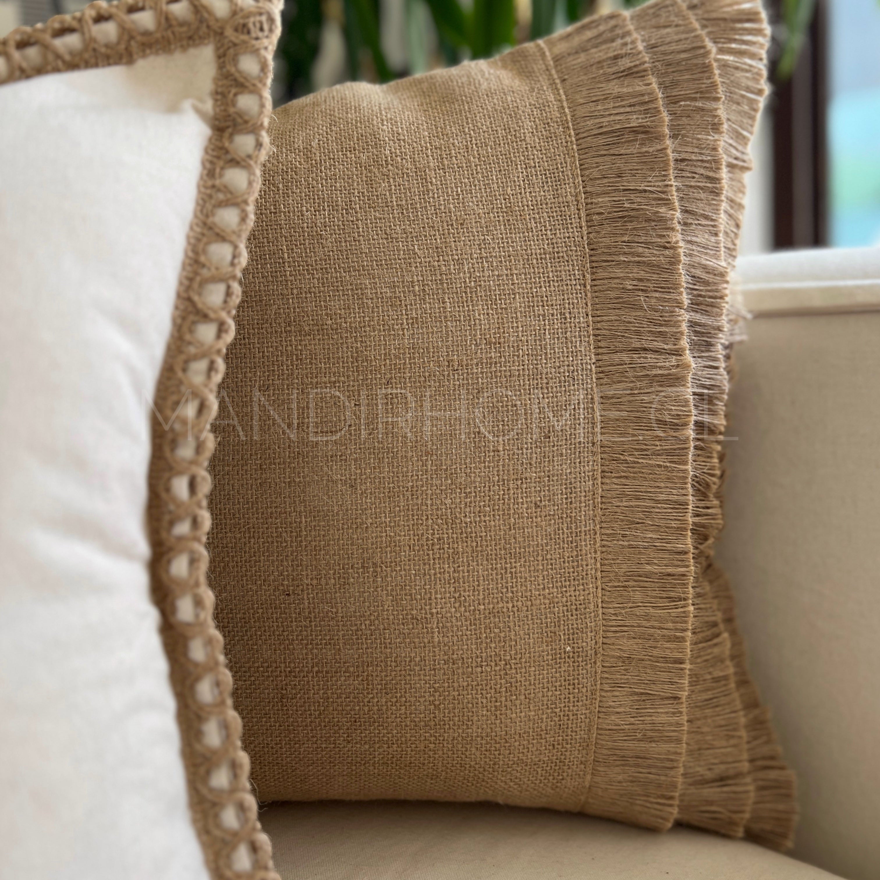 SET 2 NATURAL LINO ARPILLERA YUTE RÚSTICO + REGALO