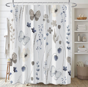 Cortina de baño / Mariposa gris