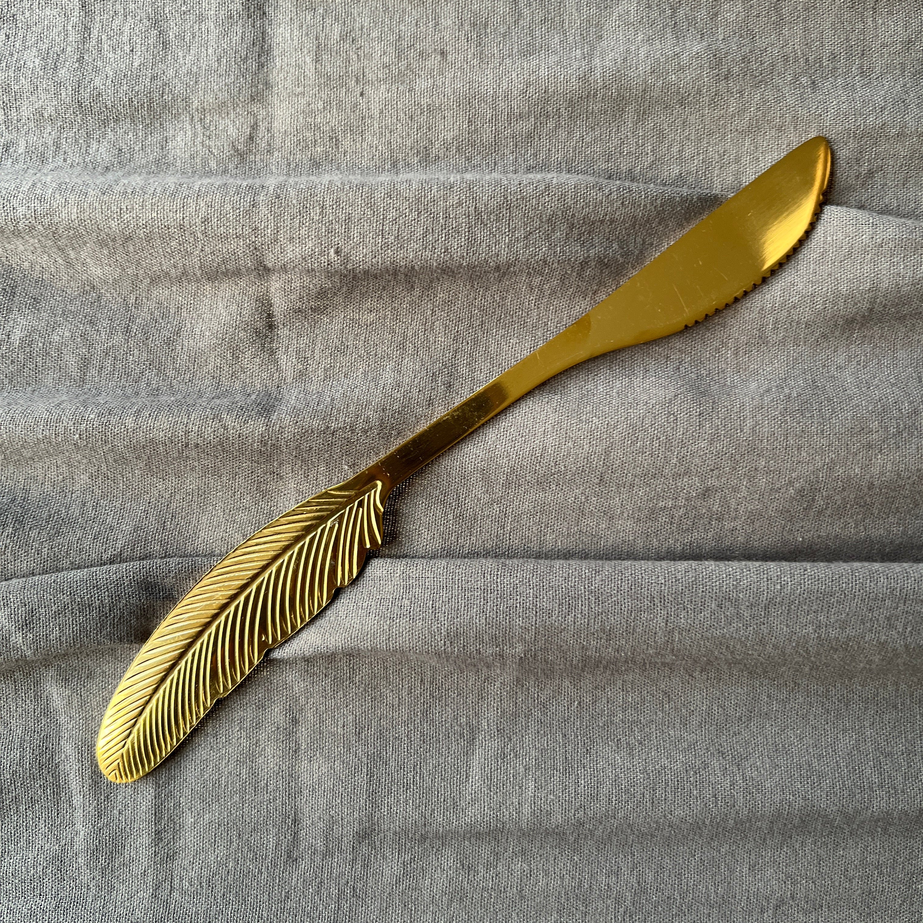 Cuchillo Cóctel/ Picoteo Pluma Dorado