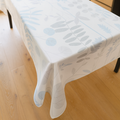 Mantel Rectangular Aqua/ Repelente a Líquidos Resistente a Manchas 140x220 cms