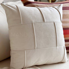 Funda de Cojín Puro Blanco Invierno Cuadrada