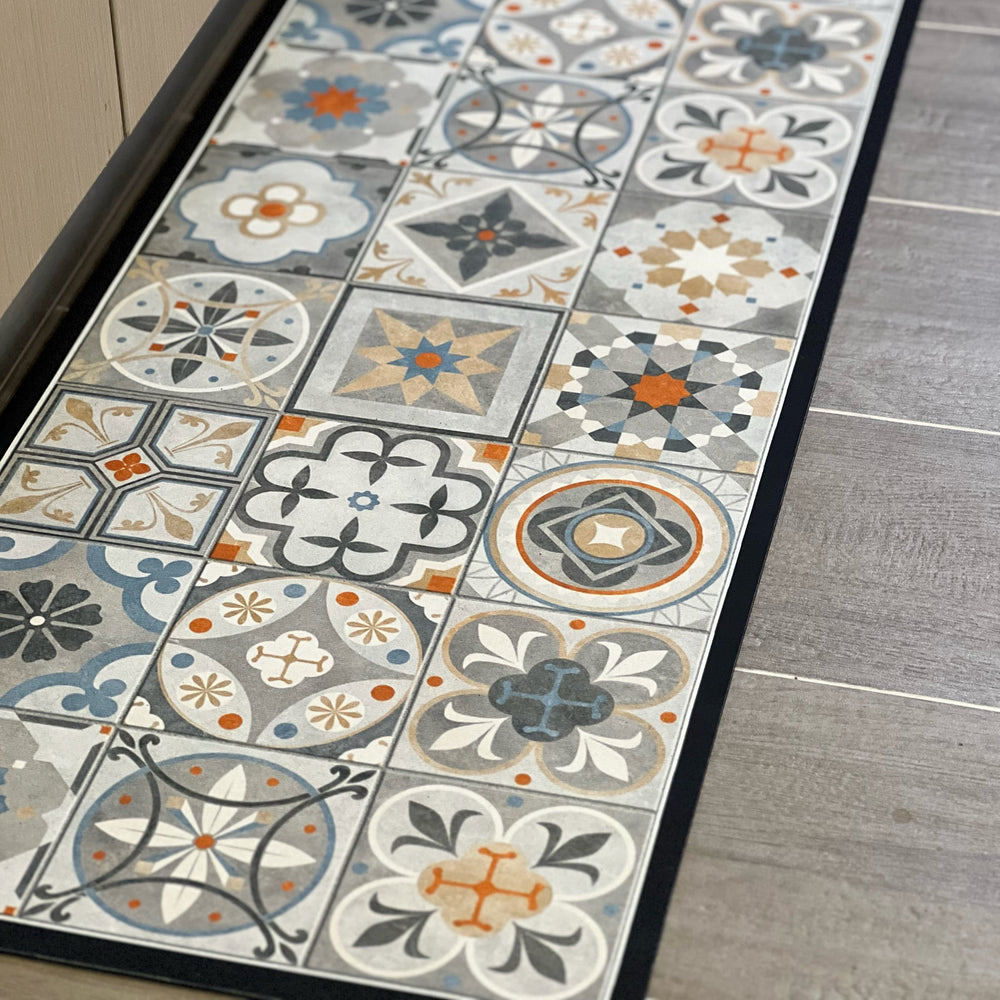 Set Alfombras de Cocina Mosaico Arena y agua Antideslizante y Absorbente | Anticharcos y Lavables - Mandir Home