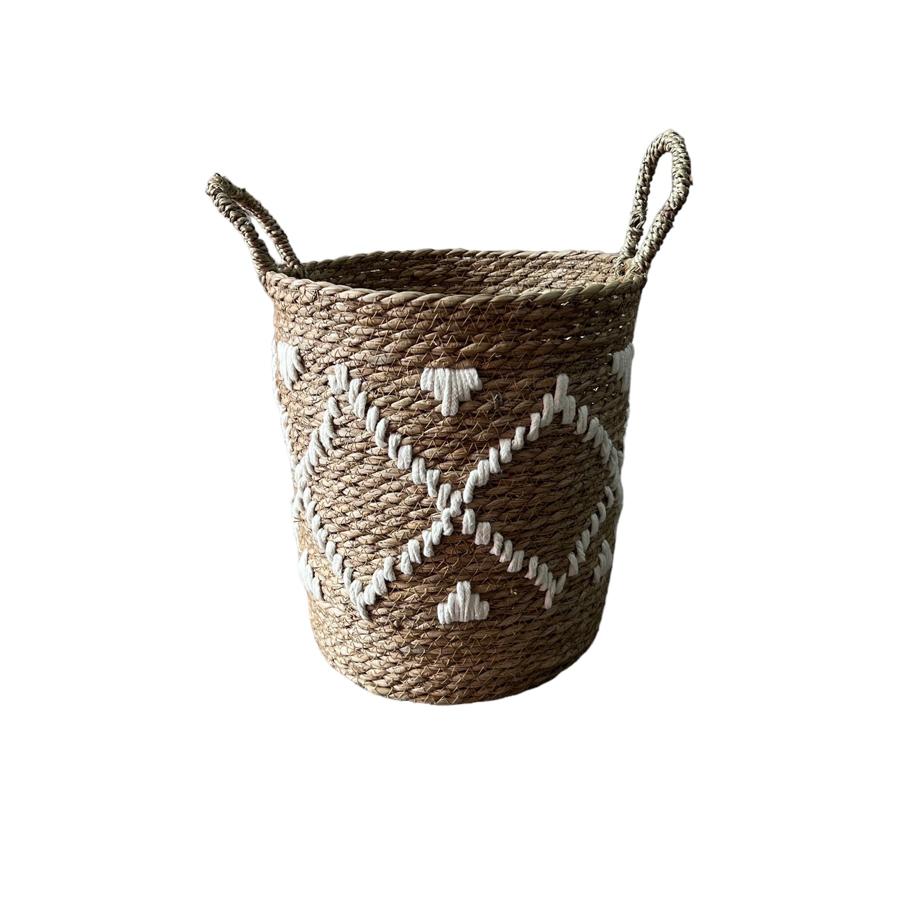 *Set 3 Canastos Redondo Yute Trapillo Blanco S, M y XL.