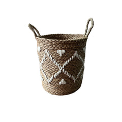 *Set 3 Canastos Redondo Yute Trapillo Blanco S, M y XL.