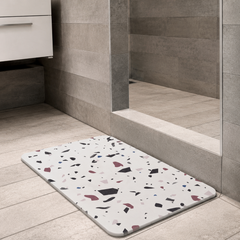 Alfombra de baño de diatomita Terrazo secado rápido 60x40 cm | Antibacterial y original - Mandir Home