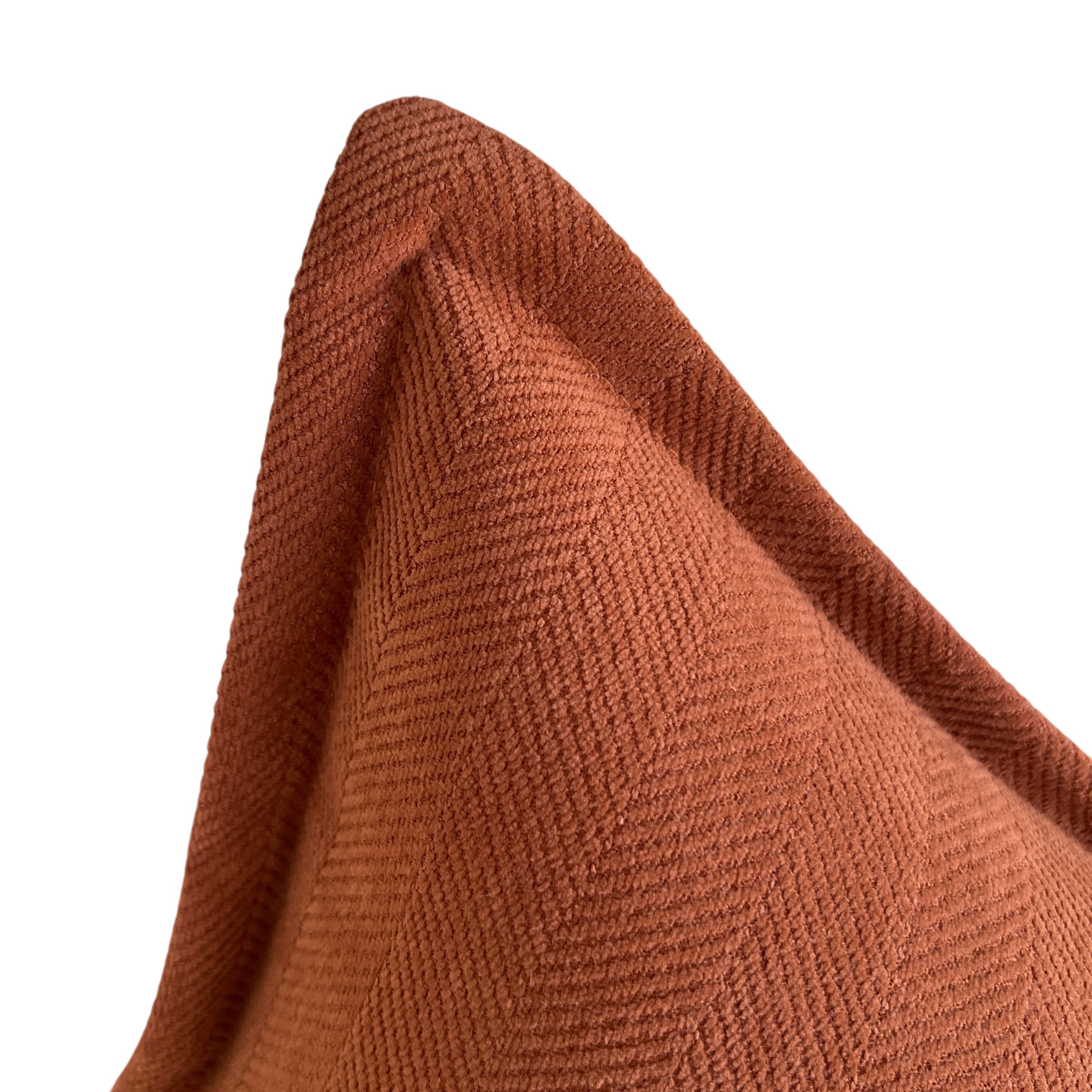 Funda de Cojín Pestaña Terracota Cuadrada