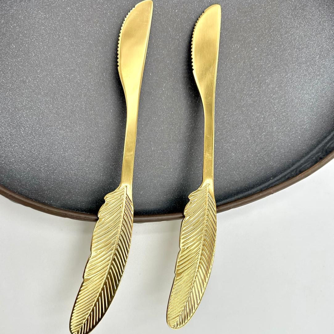 Cuchillo Cóctel/ Picoteo Pluma Dorado