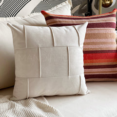 Funda de Cojín Puro Blanco Invierno Cuadrada