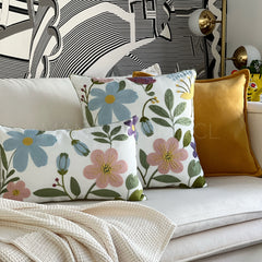 Funda de Cojín Bordada Flora 50x30cms - Mandir Home