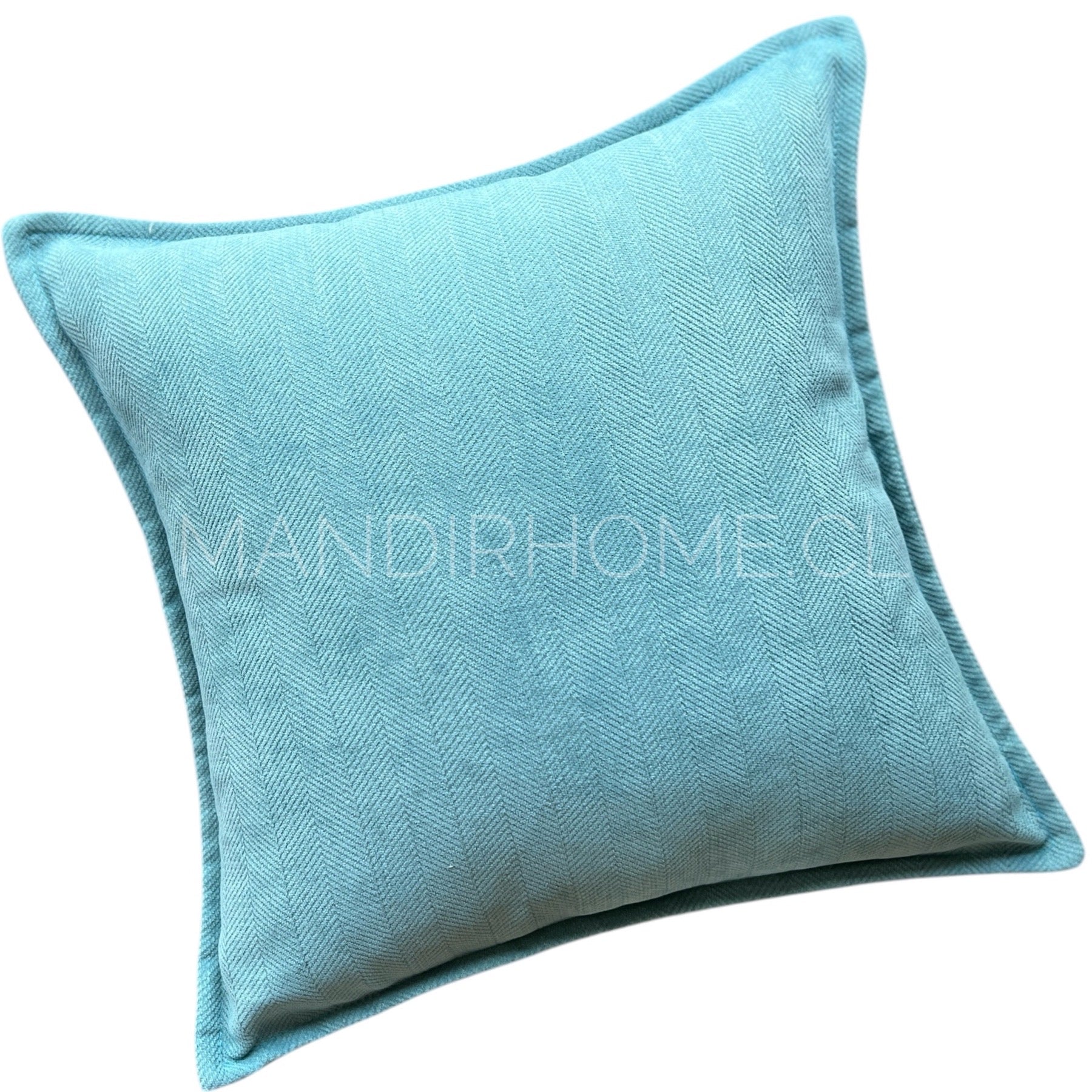 Funda de Cojín Pestaña Menta Cuadrada