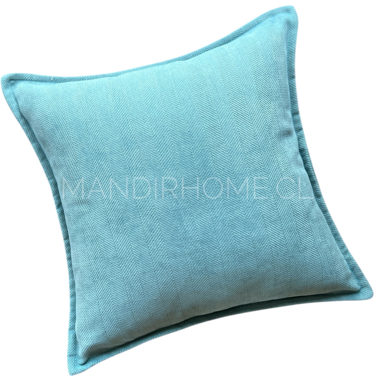 Funda de Cojín Pestaña Menta Cuadrada