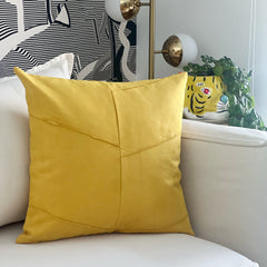 Funda de Cojín Gamuzado MAXI 50x50cms Amarillo Costuras