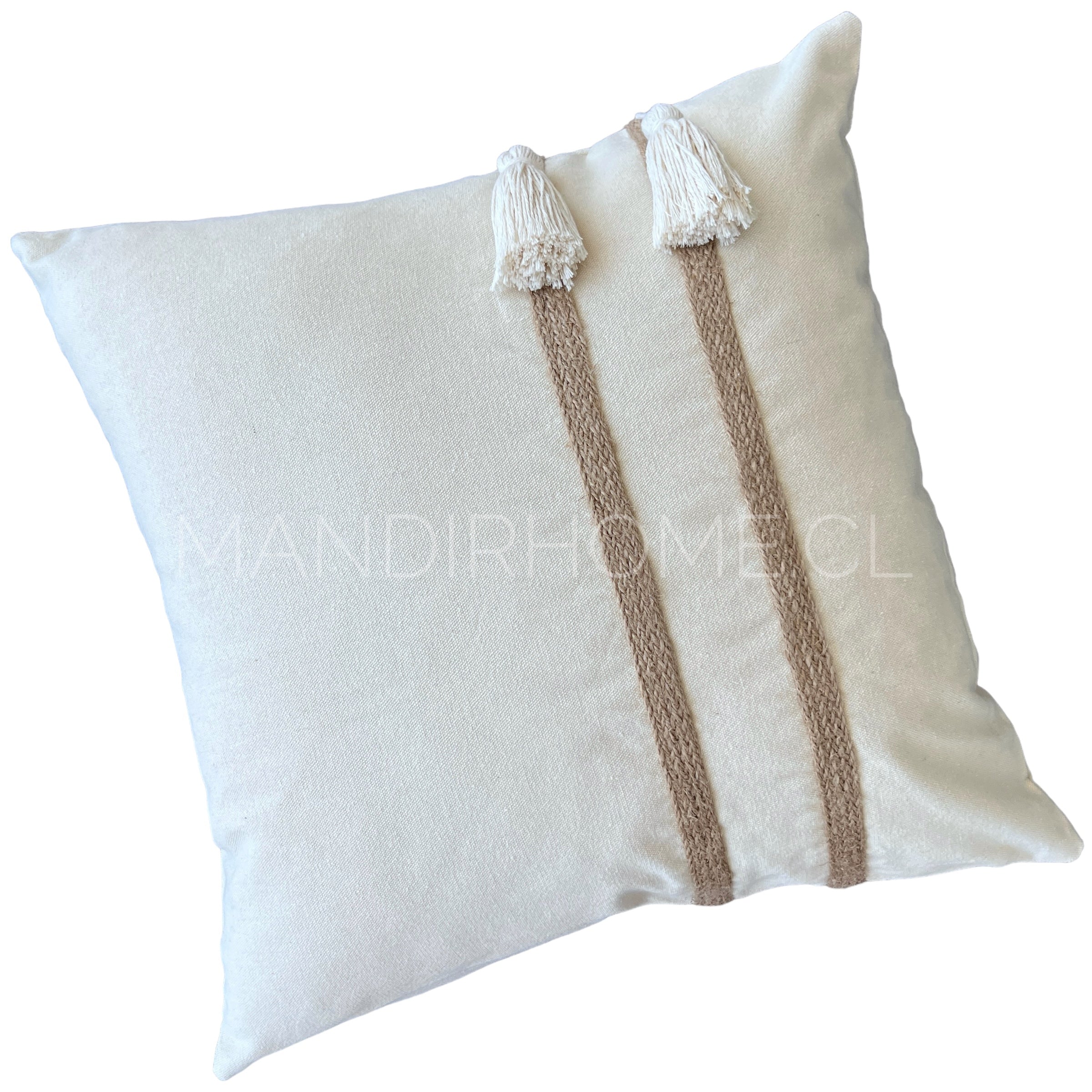 Funda Bohemia Simona Rústico Yute Cuadrada