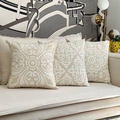 SET 3 FUNDAS DE COJÍN BORDADAS LAS 3 MARÍAS + CUENTA DECORATIVA DE REGALO