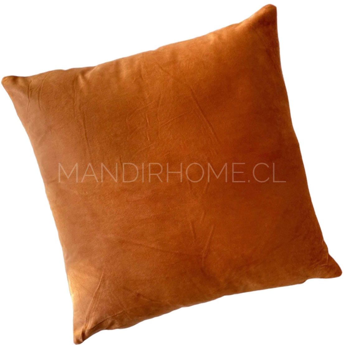 Funda de Cojín Velvet Liso Ladrillo Cuadrada