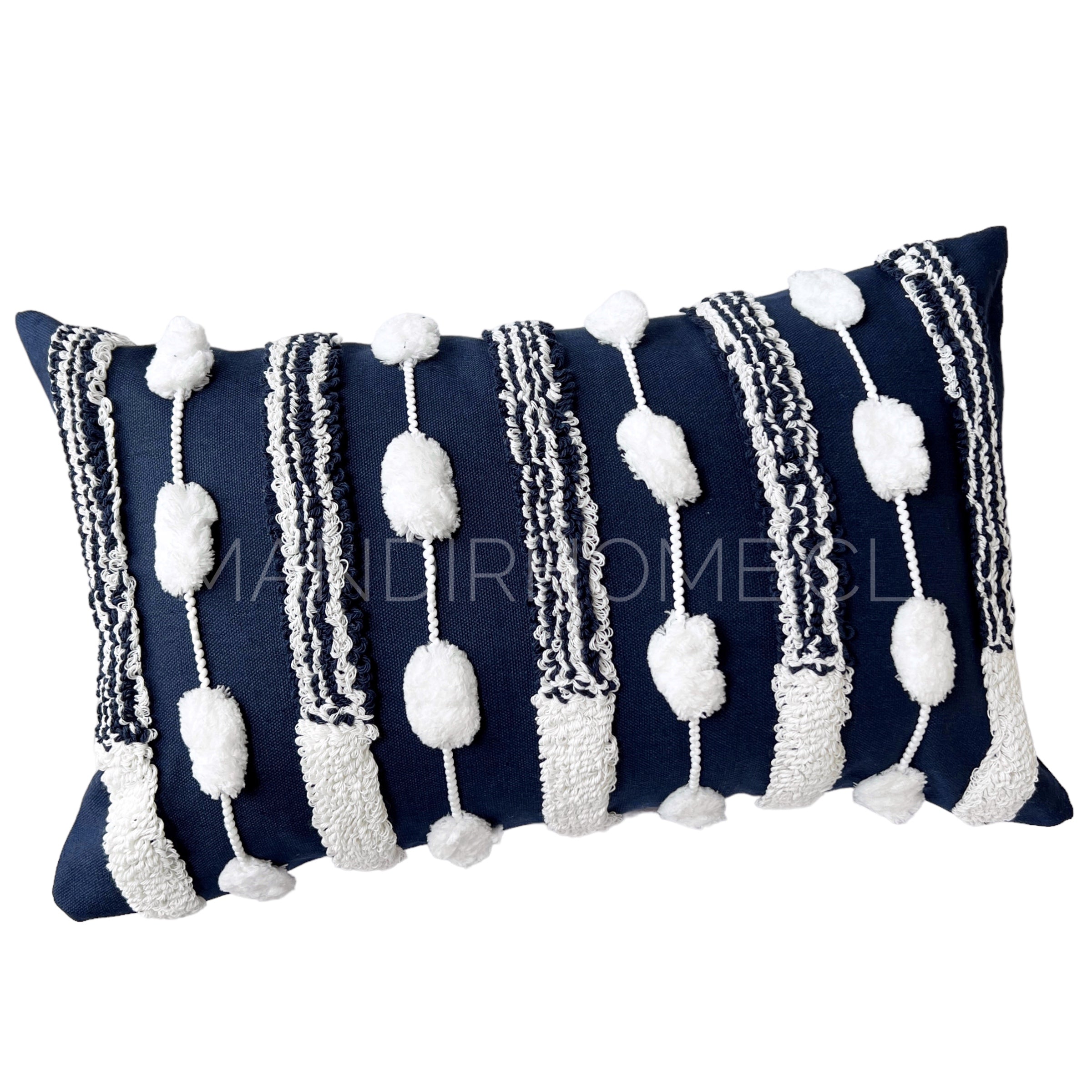 Funda Bohemia Azul Constanza Rectangular 50x30cms