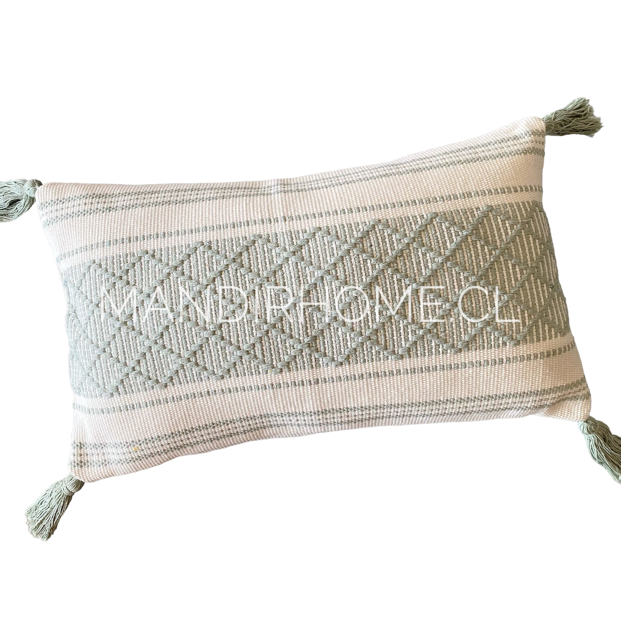 ¡Quedan 2! Funda Boho Carlota Menta Rectangular