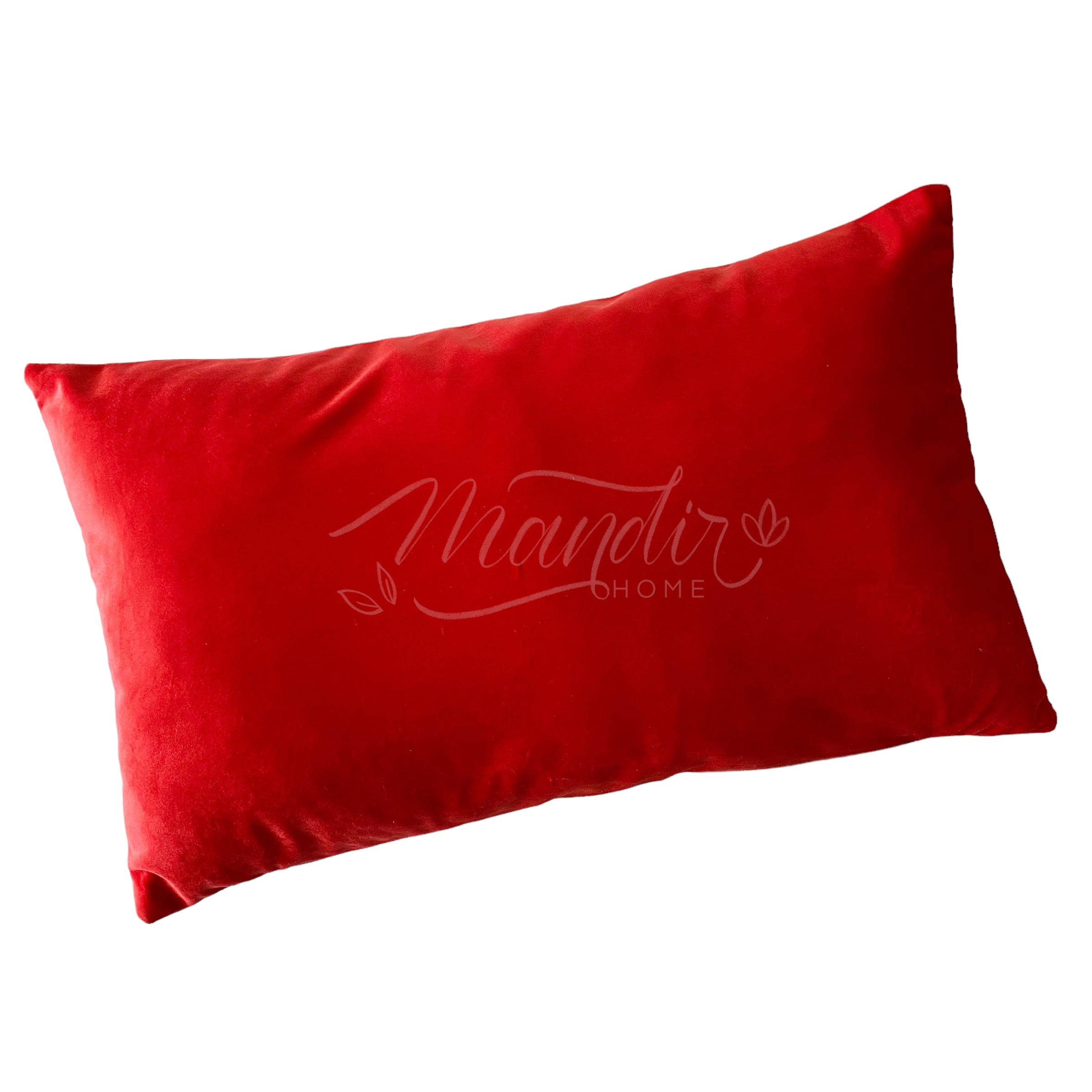 ¡Queda 1! Funda de Cojín Velvet Liso Rojo Rectangular