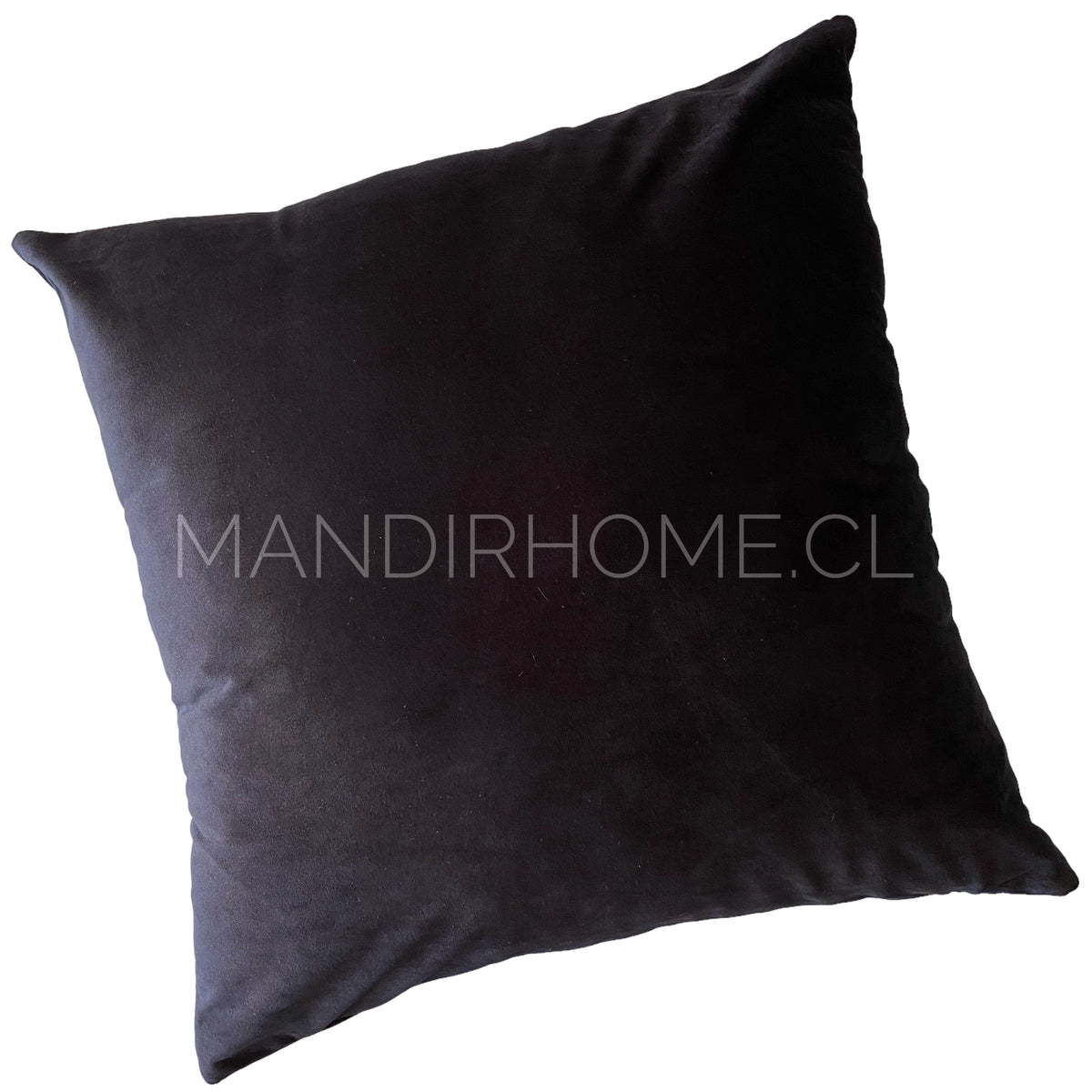 Funda de Cojín Velvet Liso Negro
