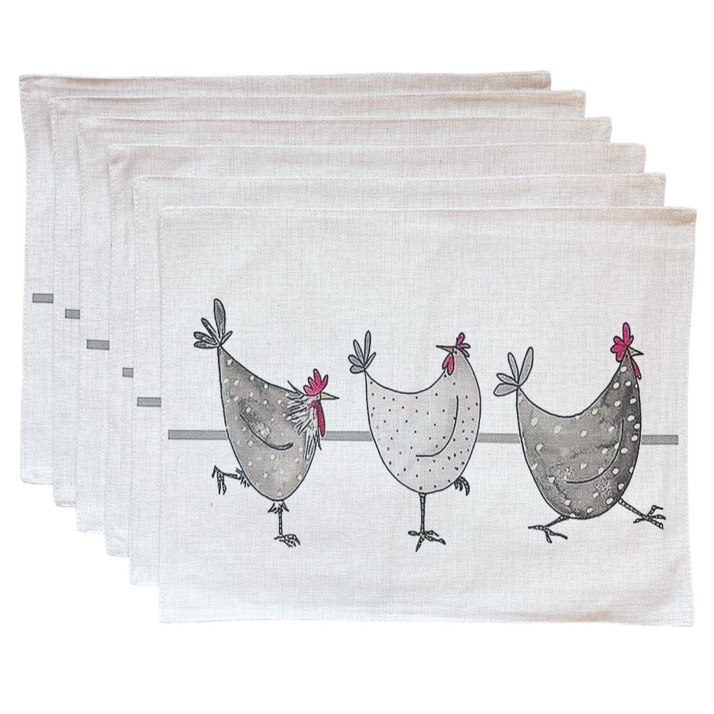 SET 6 Individuales Tela Repelente y Antimanchas