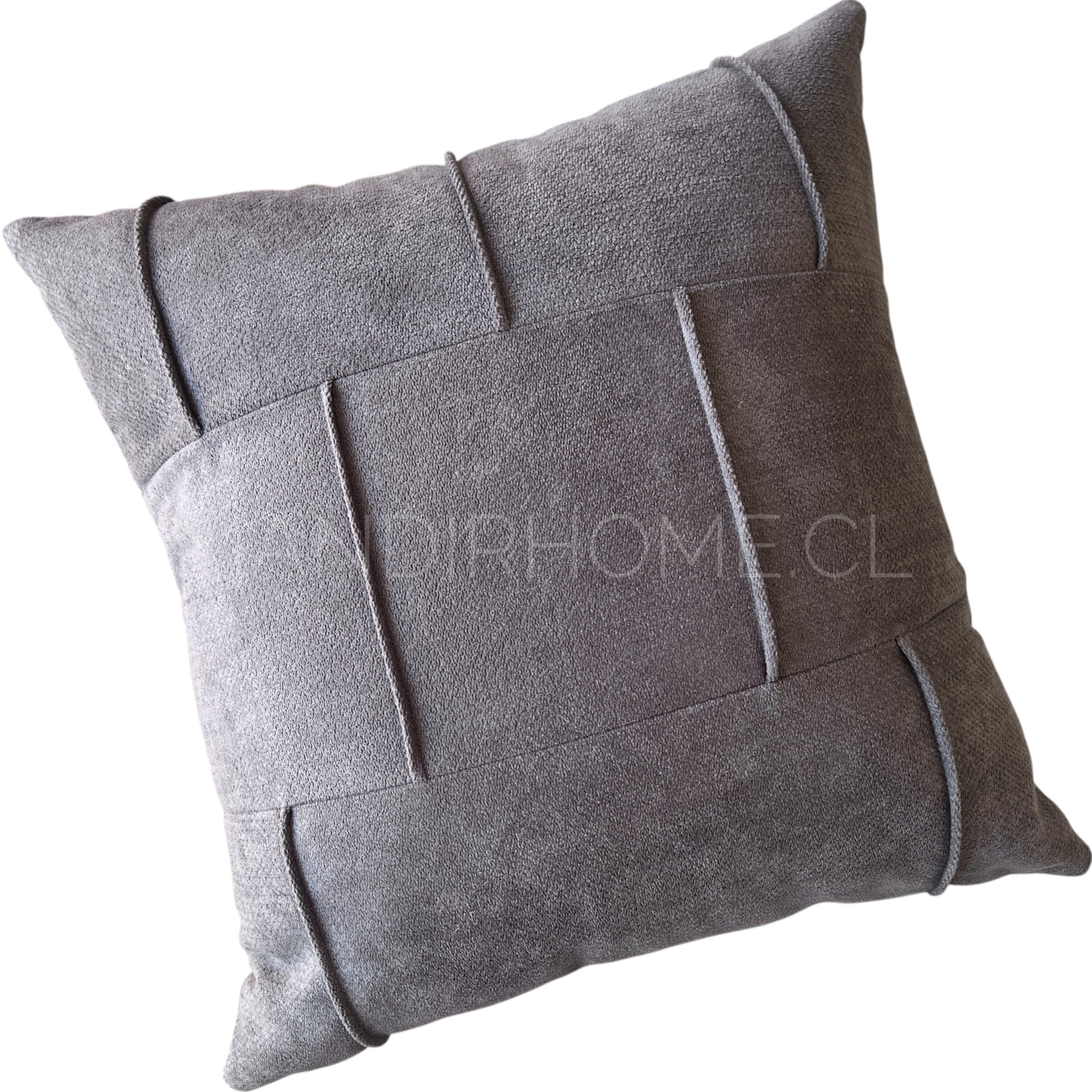 Funda de Cojín Puro Gris Cuadrada