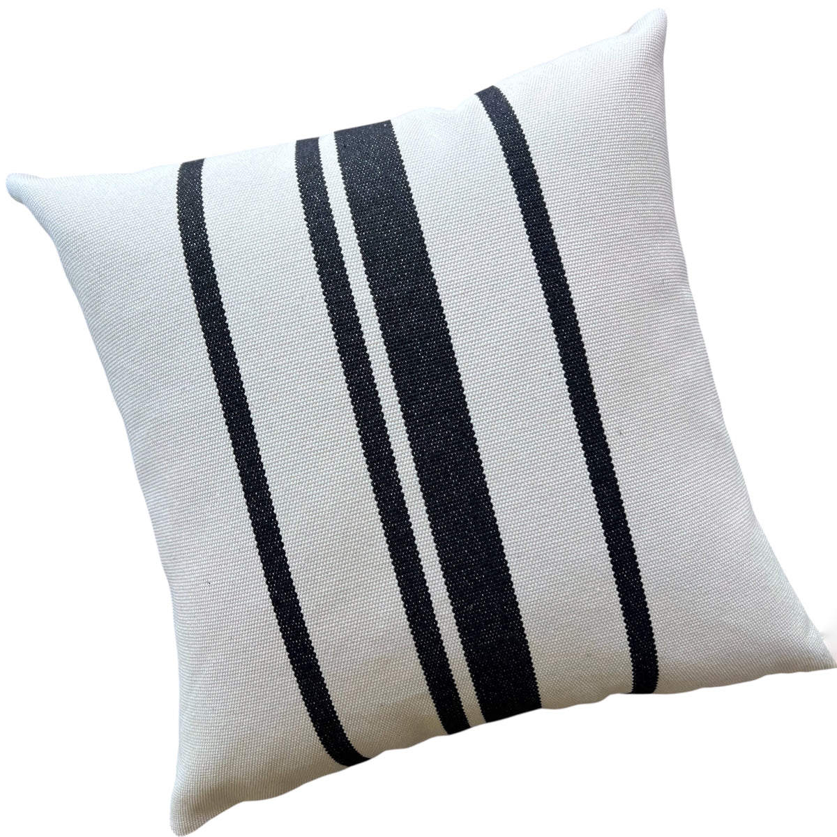 Funda de Cojín Boho Marsella Negro Tejido Cuadrado