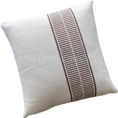 Funda de Cojín Boho Origen Café Tejido Cuadrado