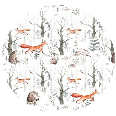 Alfombra Vinílica Animales del Bosque 140 x 140 cm/ A PEDIDO - Mandir Home