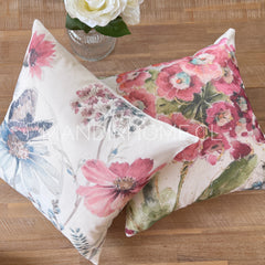 Funda de Cojín Estampada Flores Vintage 45x45cms