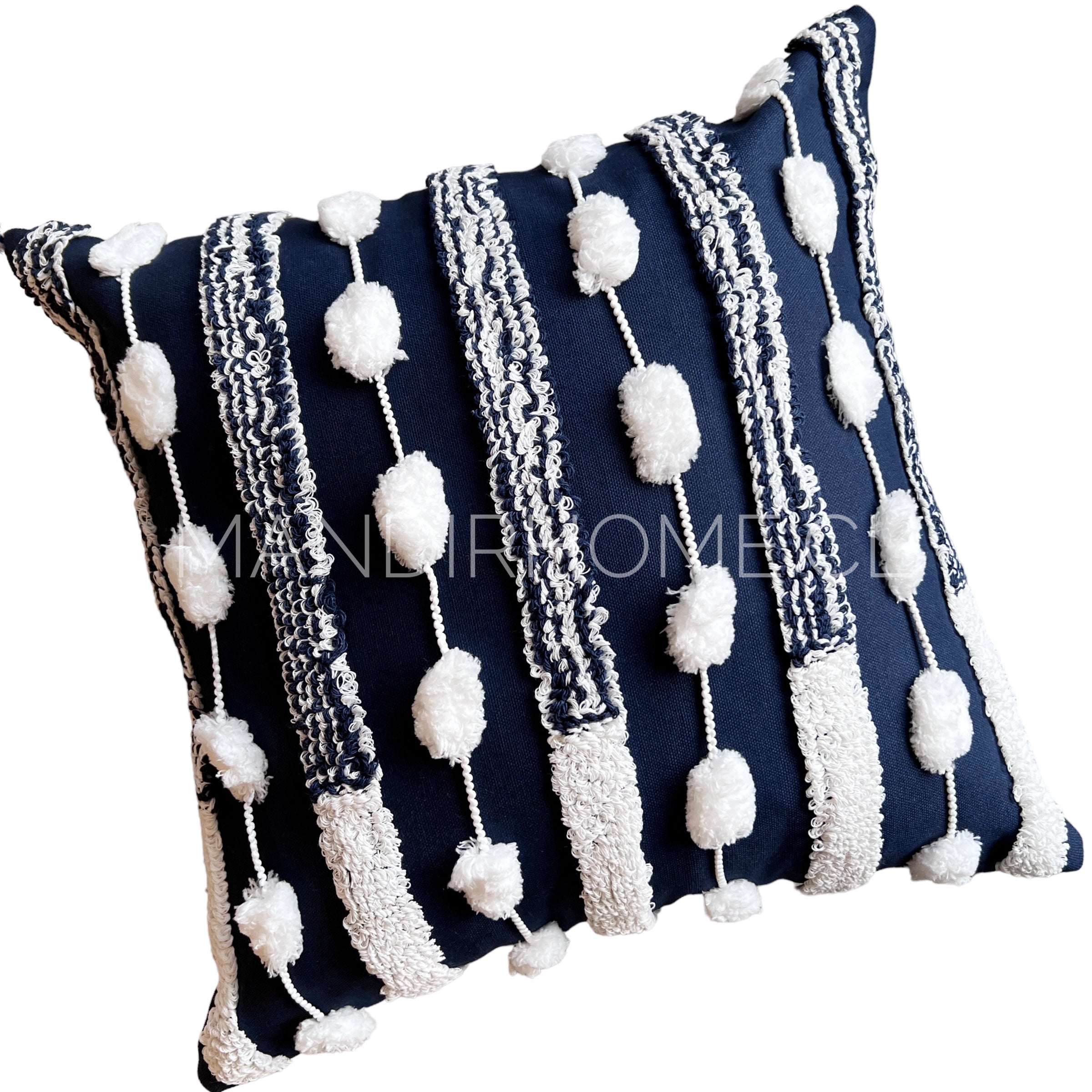 Funda Bohemia Azul Constanza Cuadrada 45x45cms