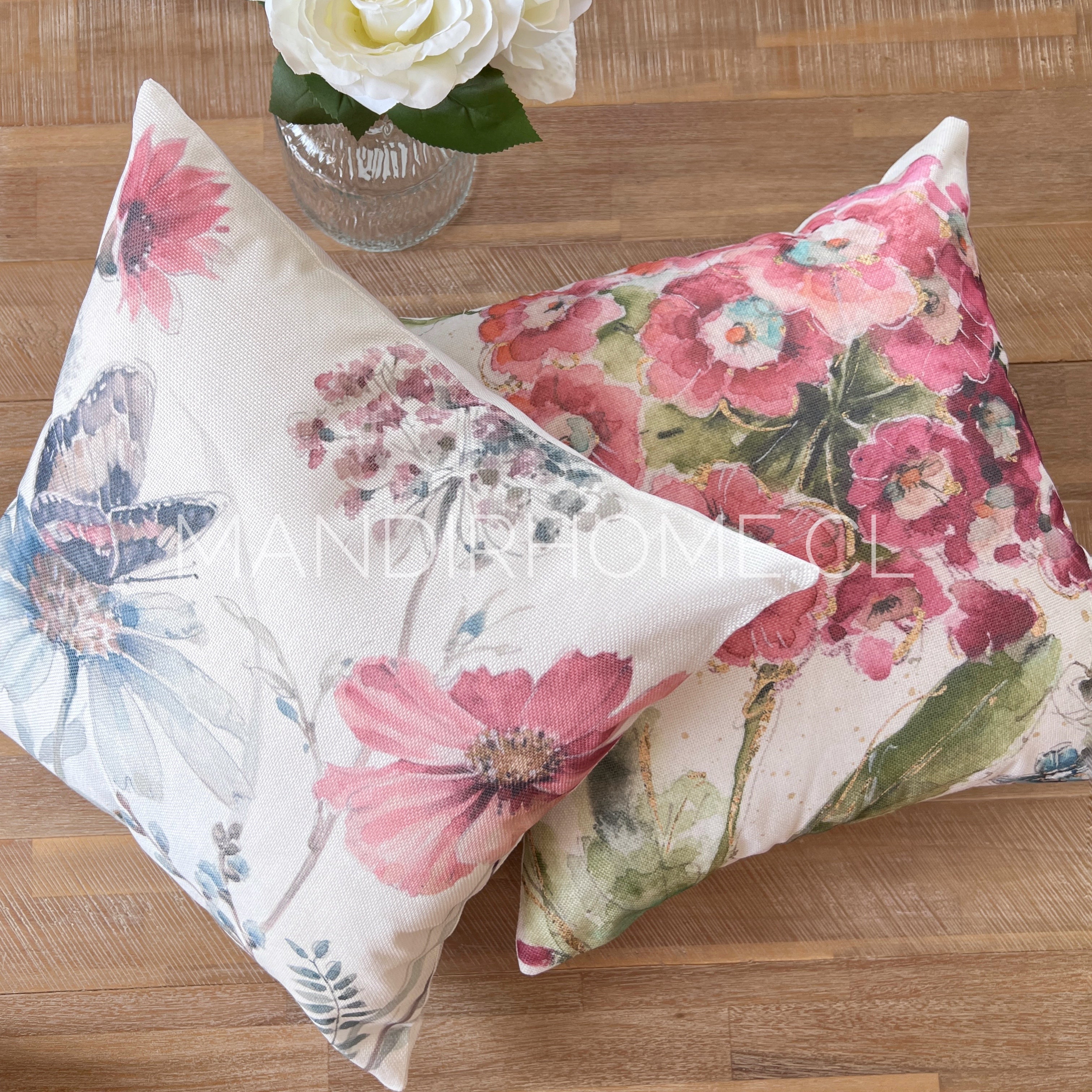 Funda de Cojín Estampada Mariposa Vintage 45x45cms