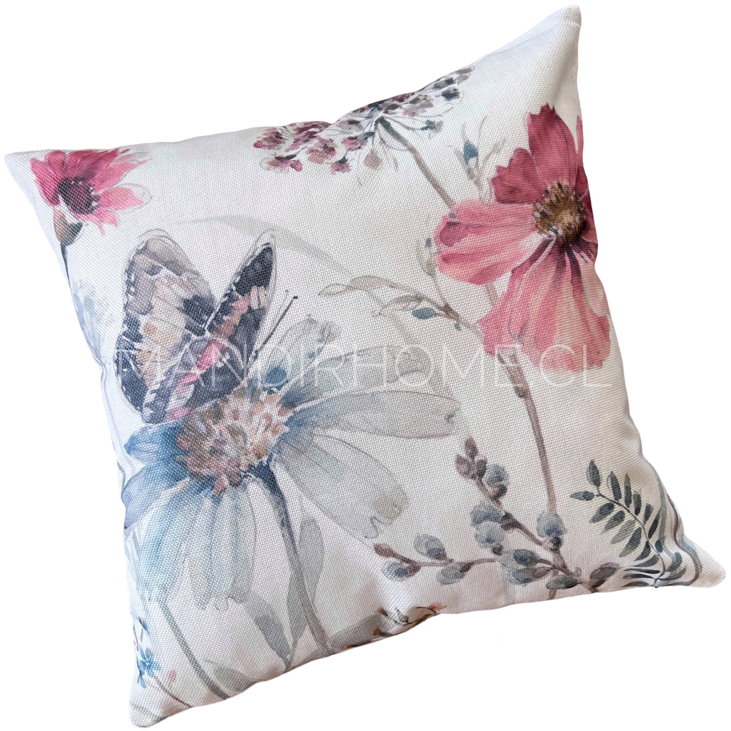 Funda de Cojín Estampada Mariposa Vintage 45x45cms