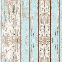 Alfombra Vinílica Vintage Madera Azul Menta 100X70cms