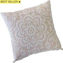 Funda de Cojín Bordado María Jesus Cuadrada 45x45cms