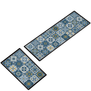 ¡NEW! Set Alfombras de Cocina Marina Azul Antideslizante y Absorbente