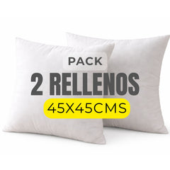 Pack 2 Rellenos de Cojín 45x45 Premium | Fibra Siliconada