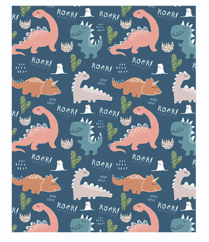 Alfombra Vinílica Dino Roar! 140x160cms/ A PEDIDO