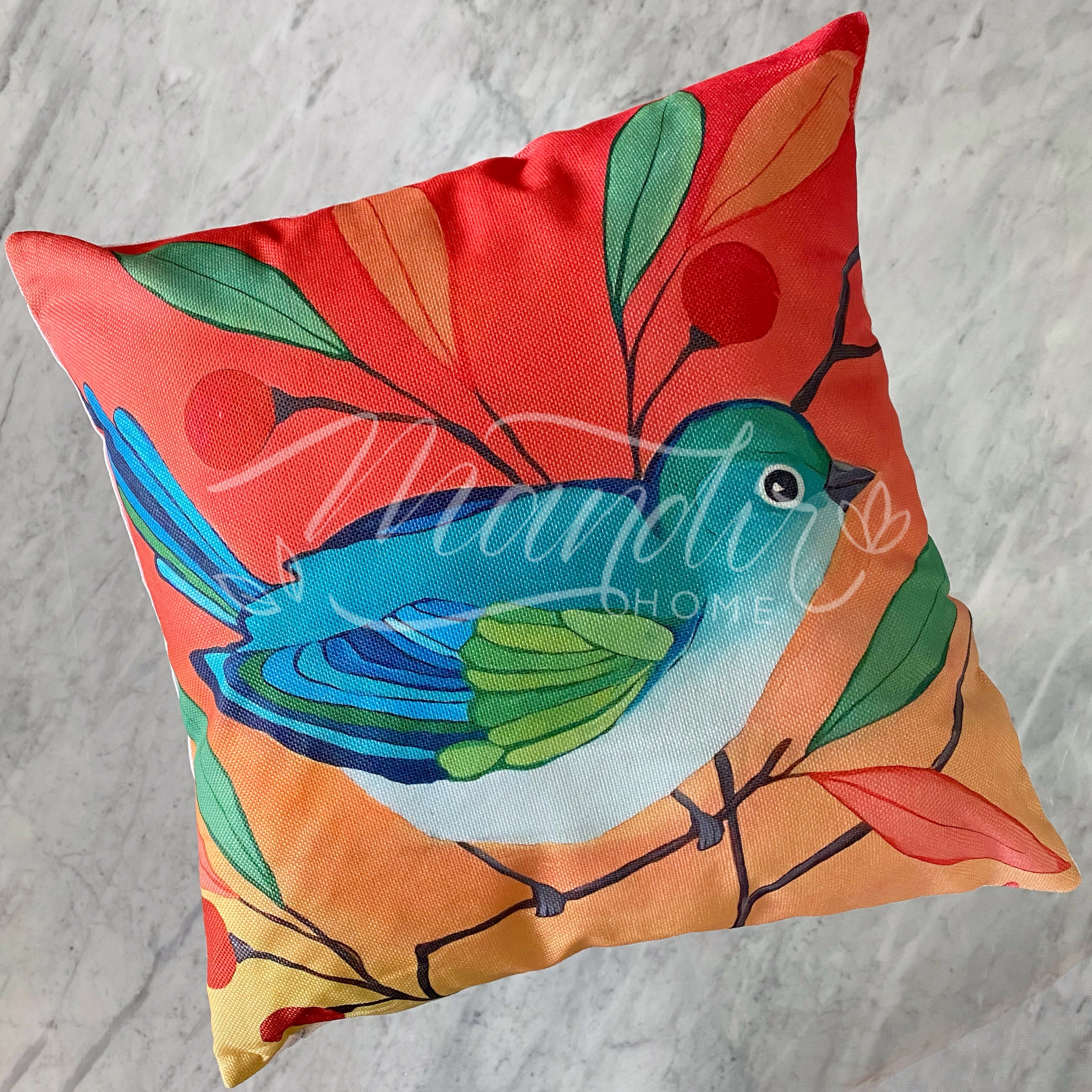 Funda de Cojín Estampado Art Ave Naranjo