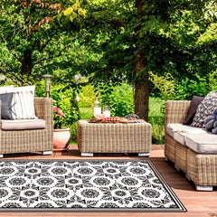 Alfombra Vinílica Hindu Negro 220x140cms/ A PEDIDO