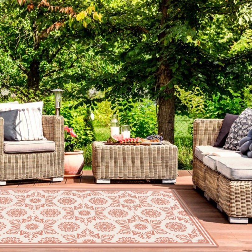 Alfombra Vinílica Hindu Coral 220x140cms/ A PEDIDO