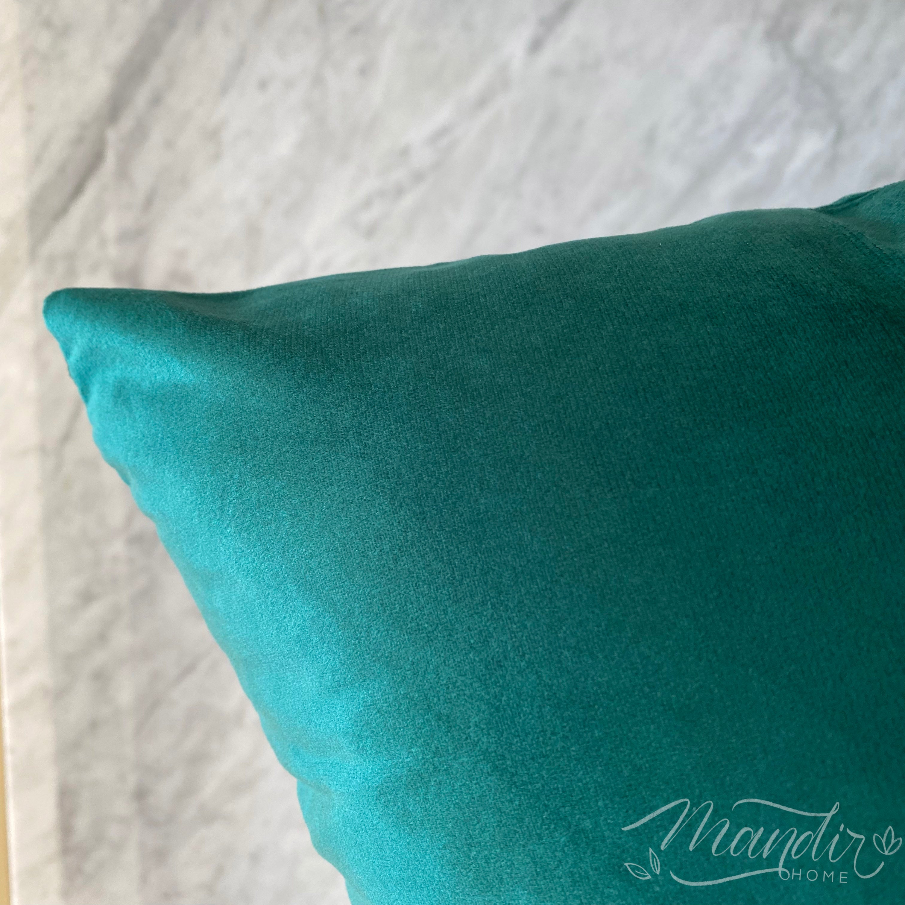 ¡Queda1! Funda de Cojín Velvet Liso Verde Esmeralda