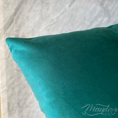 ¡Queda1! Funda de Cojín Velvet Liso Verde Esmeralda