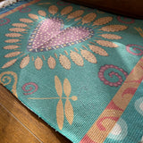 Alfombra Bajada Rectangular Estampado Corazón 100x60cms
