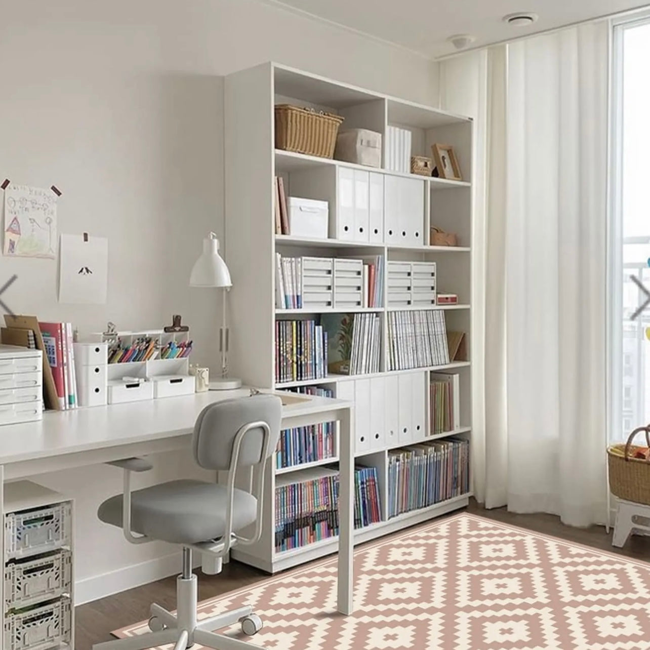 Alfombra Vinílica Rombo Rosado Pastel 220x140cms/ A PEDIDO