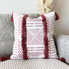 ¡Queda 1! Funda Boho Berta Ladrillo Cuadrada