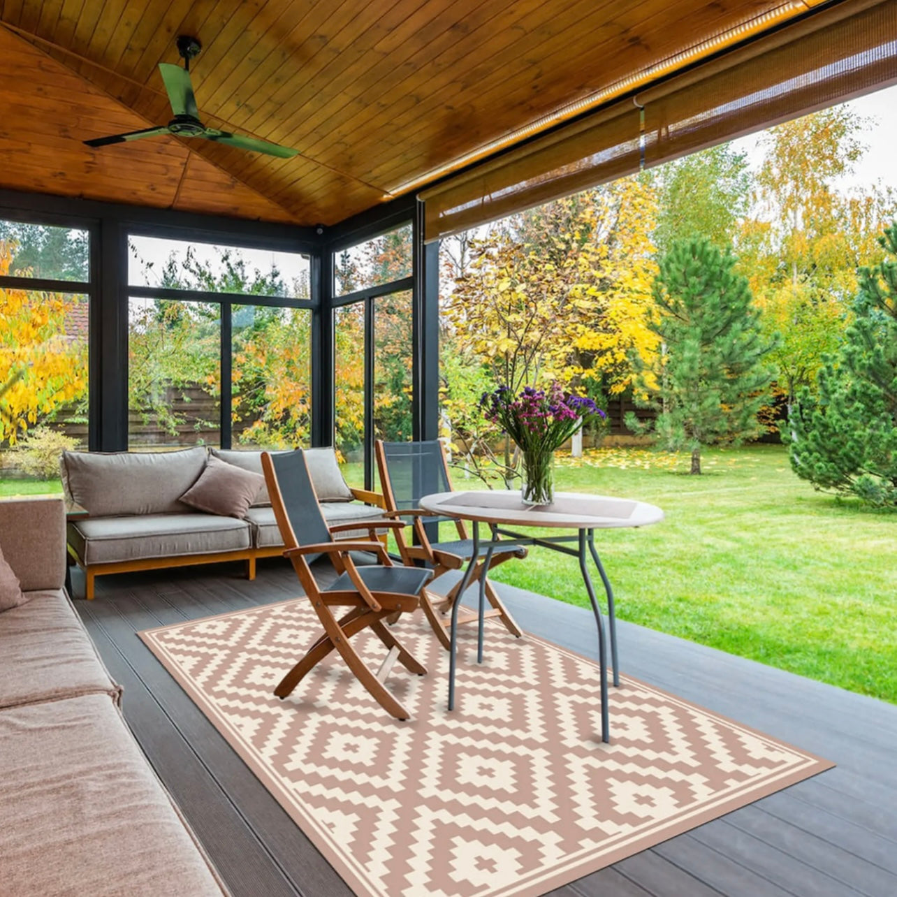 Alfombra Vinílica Rombo Rosado Pastel 220x140cms/ A PEDIDO