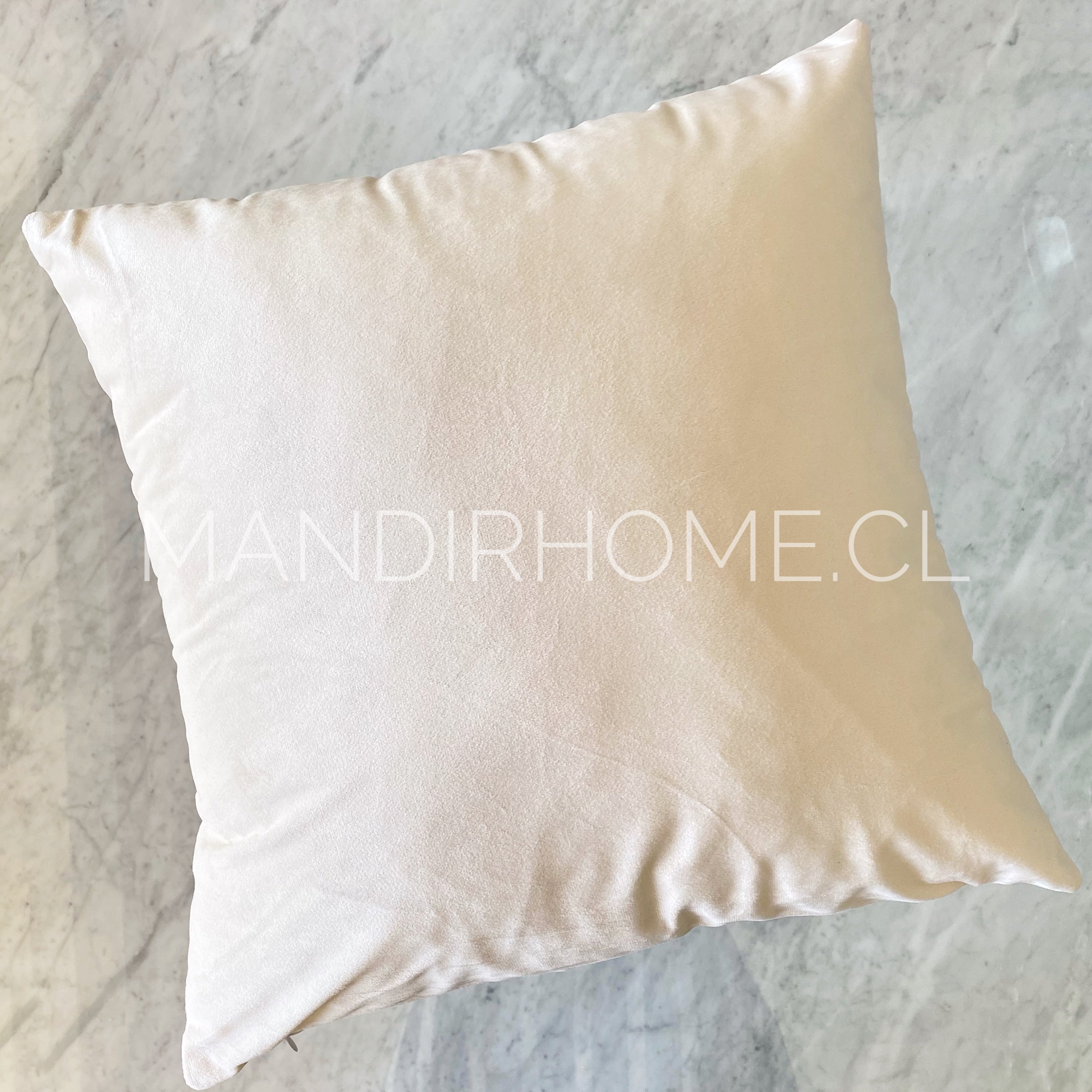 Funda de Cojín Velvet Liso Crudo