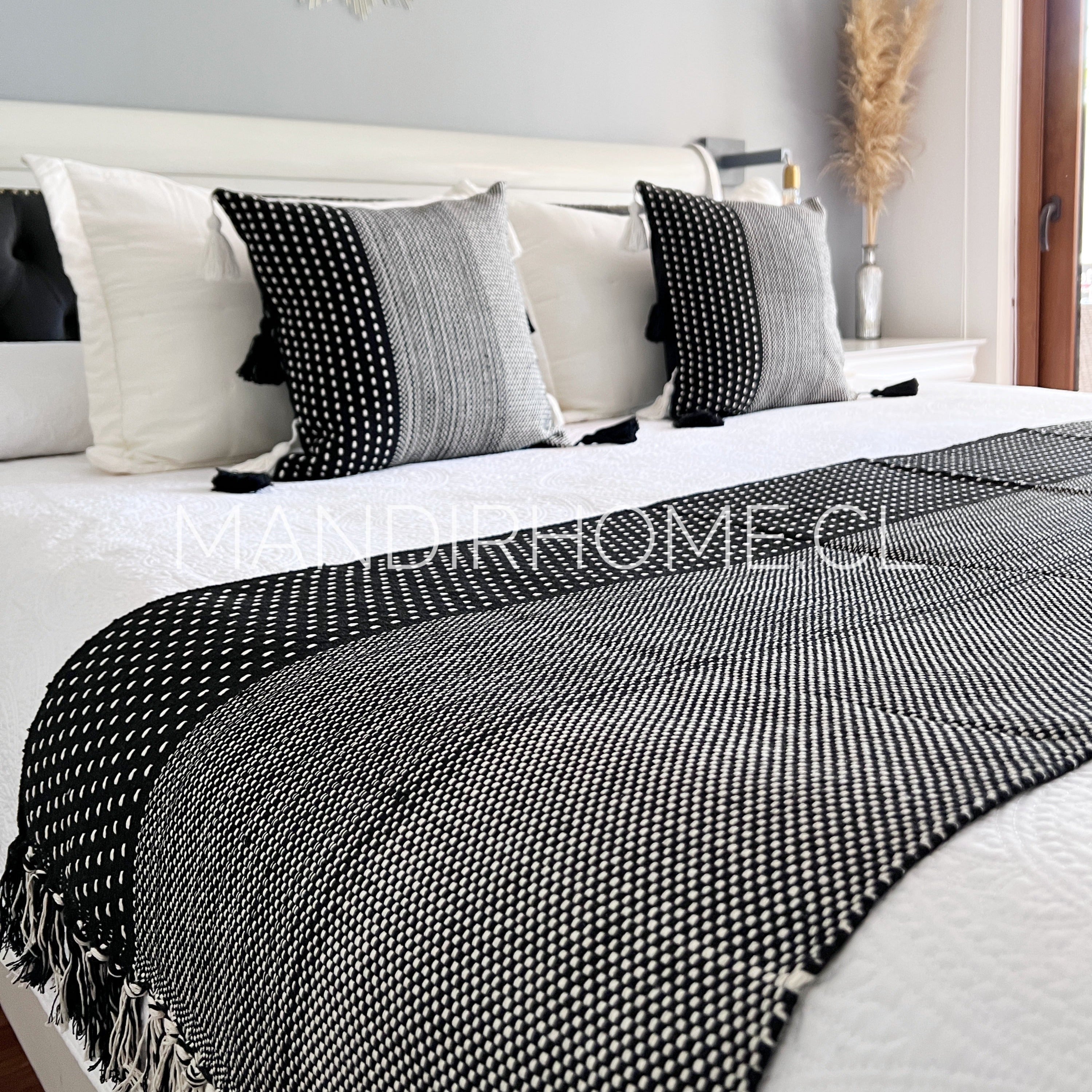 Piecera Gissela Negro Jaspeado 210x60cms